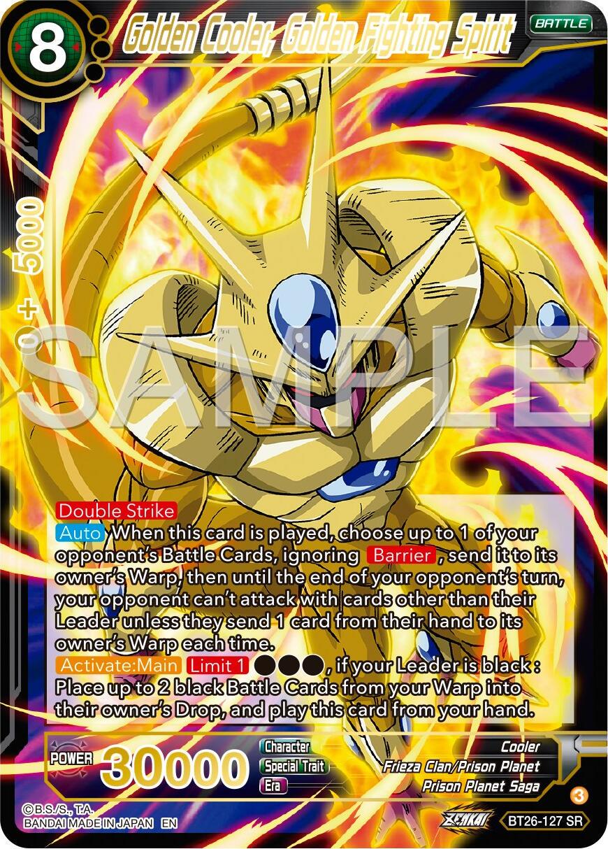 Golden Cooler, Golden Fighting Spirit BT26-126 Dragon Ball Super Ultimate Advent