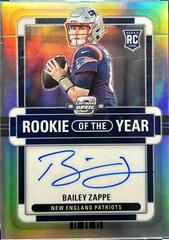 Bailey Zappe [Rookie of the Year Autograph Holo] #ROY-BZ Football Cards 2022 Panini Contenders Optic Rookie of the Year Prices