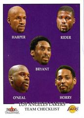 Los Angeles Lakers Team Checklist #281 Basketball Cards 2001 Fleer Tradition Prices