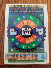 Back | Craig Biggio Baseball Cards 1995 Bazooka