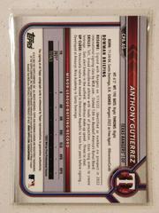 Back | Anthony Gutierrez [Gold Mini Diamond Refractor] Baseball Cards 2022 Bowman Chrome Prospect Autographs