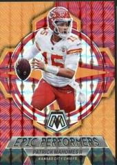 Patrick Mahomes II [Orange Fluorescent] #EP-PM Football Cards 2023 Panini Mosaic Epic Performers Prices