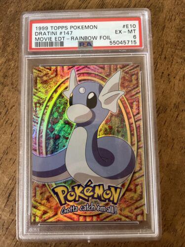 Dratini [Rainbow Foil] #E10 Pokemon 1999 Topps Movie Evolution