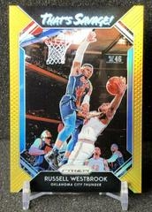 Russell Westbrook [Gold Prizm] #10 Basketball Cards 2018 Panini Prizm That's Savage Prices