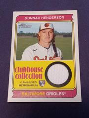 Gunnar Henderson #CCR-GH Baseball Cards 2023 Topps Heritage Clubhouse Collection Relics High Number Prices