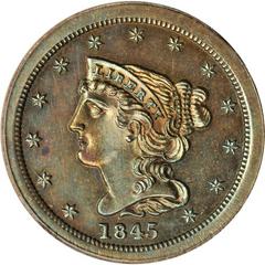 1845 [PROOF] Coins Braided Hair Half Cent Prices