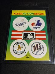 Dodgers,Expos,Athletics,Mariners Baseball Cards 1990 Fleer Action Series Stickers Prices