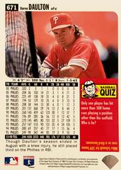 Rear | Darren Daulton [Silver Signature] Baseball Cards 1996 Collector's Choice