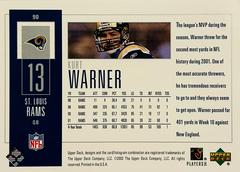 Back Of Card | Kurt Warner Football Cards 2002 Upper Deck Piece of History