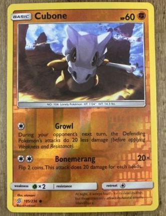 Cubone [Reverse Holo] #105 Pokemon Unified Minds