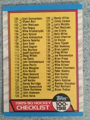 Checklist 100-198 Hockey Cards 1989 Topps Prices