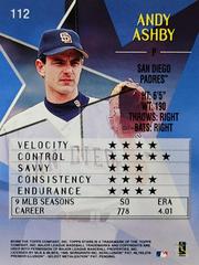 Rear | Andy Ashby Baseball Cards 1999 Topps Stars