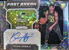 Ochai Agbaji #FBR-OAJ Basketball Cards 2022 Panini Prizm Fast Break Rookie Autographs Prices