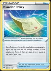 Pokemon Trading Card Game 131/172 Blunder Policy (Reverse Holo) : SWSH-09  Brilliant Stars - Trading Card Games from Hills Cards UK