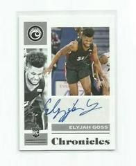 Elyjah Goss #CR-EGO Basketball Cards 2021 Panini Chronicles Draft Picks Rookie Signatures Prices