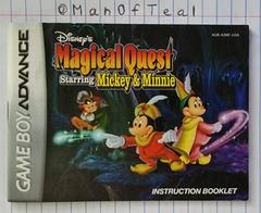 Manual  | Magical Quest Starring Mickey and Minnie GameBoy Advance