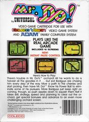 Back Cover | Mr. Do! Colecovision