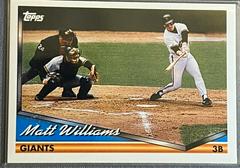 Matt Williams #225 Baseball Cards 1993 Topps Pre Production Prices