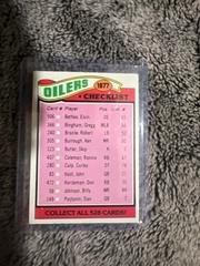 Oilers Checklist #211 Football Cards 1977 Topps Prices