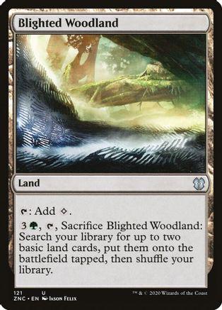 Blighted Woodland #121 Magic Zendikar Rising Commander