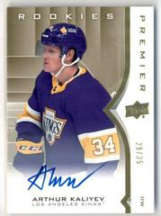 Arthur Kaliyev [Gold Spectrum Autograph] #98 Hockey Cards 2020 Upper Deck Premier Prices