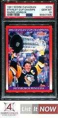Stanley Cup Champs [Mario Lemieux] Hockey Cards 1991 Score Canadian Prices