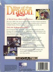 Back Cover | Rise of the Dragon [Cardboard] Sega CD