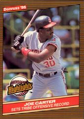 Joe Carter #42 Baseball Cards 1986 Donruss Highlights Prices
