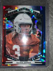 Quinn Ewers [Red White Blue Mojo] Football Cards 2022 Leaf Portrait Metal Draft Prices