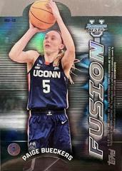 Back Card | Caitlin Clark / Paige Bueckers Basketball Cards 2023 Bowman Best University Mirror Image Fusion