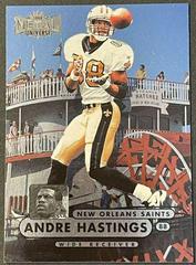 Andre Hastings Football Cards 1998 Metal Universe Prices