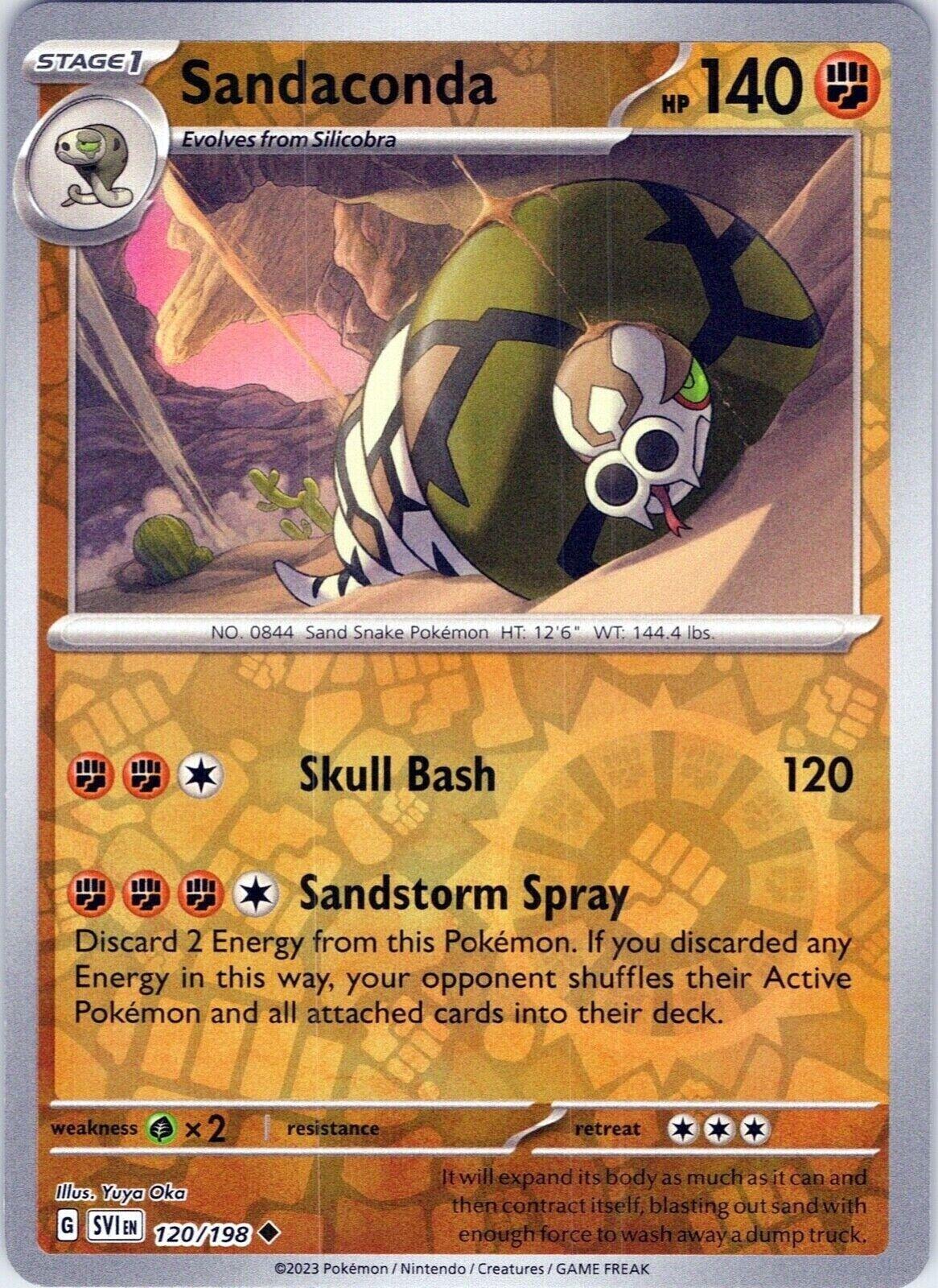 Sandaconda [Reverse Holo] #120 Pokemon Scarlet & Violet