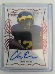 Chris Evans [Red] Football Cards 2021 Leaf Trinity Signatures Prices
