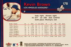 Rear | Kevin Brown Baseball Cards 2002 Fleer Maximum