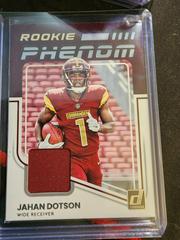 Jahan Dotson #RPJ-10 Football Cards 2022 Panini Donruss Rookie Phenom Jerseys Prices