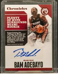Bam Adebayo [Red] #CA-BAM Basketball Cards 2017 Panini Chronicles Autographs Prices
