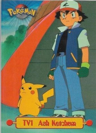 Ash Ketchum #TV1 Pokemon 1999 Topps TV