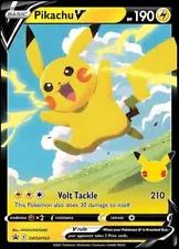 Pikachu - #5/25 - Pokemon Celebrations 25th Anniversary Base Set Full Art  Card