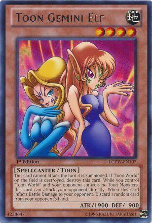 Toon Gemini Elf [1st Edition] LCYW-EN107 YuGiOh Legendary Collection 3: Yugi's World Mega Pack