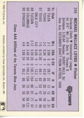 Reverse | Mike Loynd Baseball Cards 1990 ProCards AAA