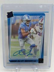 Amon Ra St. Brown [Autograph Blue] #84 Football Cards 2021 Panini Clearly Donruss Prices