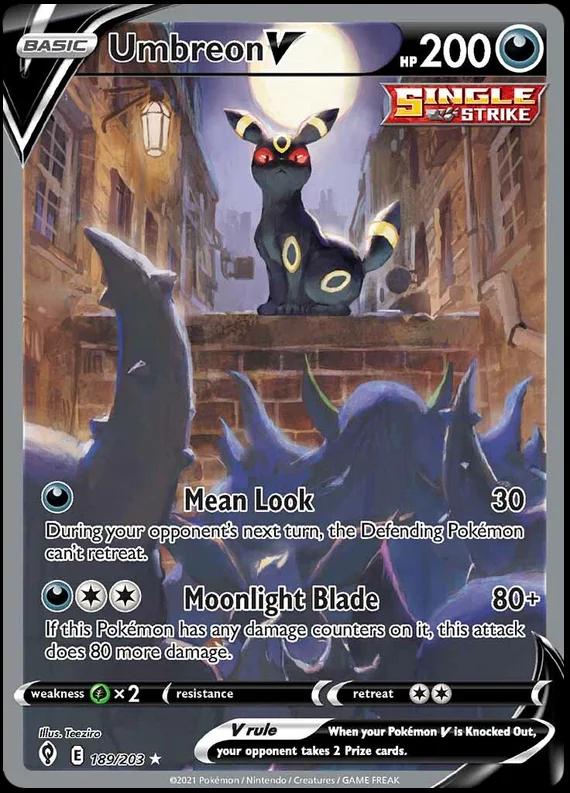 Umbreon V 189 Prices Pokemon Evolving Skies Pokemon Cards