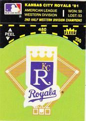 Kansas City Royals #NNA Baseball Cards 1982 Fleer Team Logo Stickers Prices