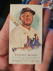 Front | Francisco Alvarez Baseball Cards 2023 Topps Allen & Ginter Rookie Design Variation Mini