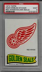 Red Wings, Golden Seals Hockey Cards 1973 Topps Team Emblem Stickers Prices