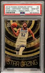 Karl Anthony Towns [Gold] #2 Basketball Cards 2019 Panini Donruss Optic Star Gazing Prices