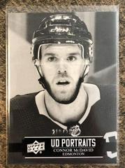 Connor McDavid [Black & White] Hockey Cards 2021 Upper Deck UD Portraits Prices