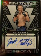 Justin Gaethje #OL-JGT Ufc Cards 2023 Panini Chronicles UFC Obsidian Lightning Strike Signatures Prices