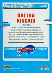 Back | Dalton Kincaid Football Cards 2023 Panini Donruss