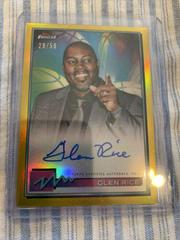 Glen Rice [Gold Refractor] #FA-GR Basketball Cards 2021 Topps Finest Autographs Prices